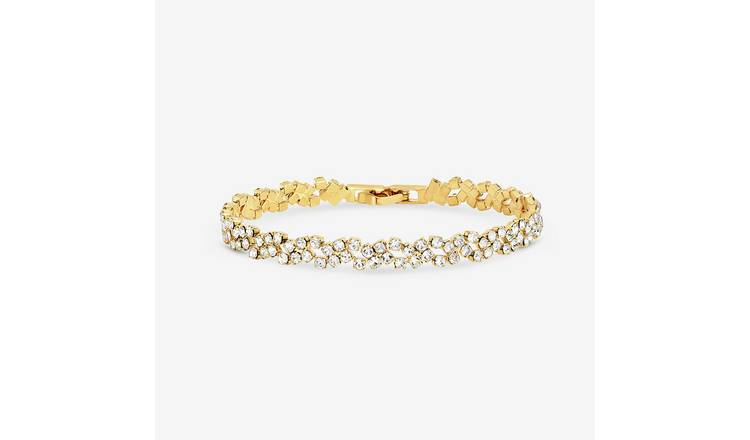 Jon Richard Gold Plated Crystal Fine Multi Stone Bracelet