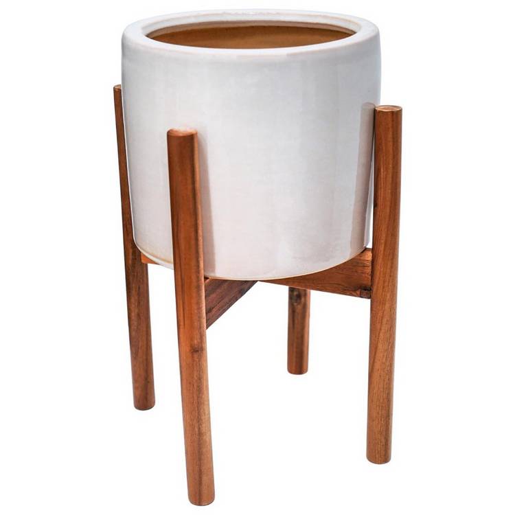 Ivyline Anzio Ceramic Planter- White 0
