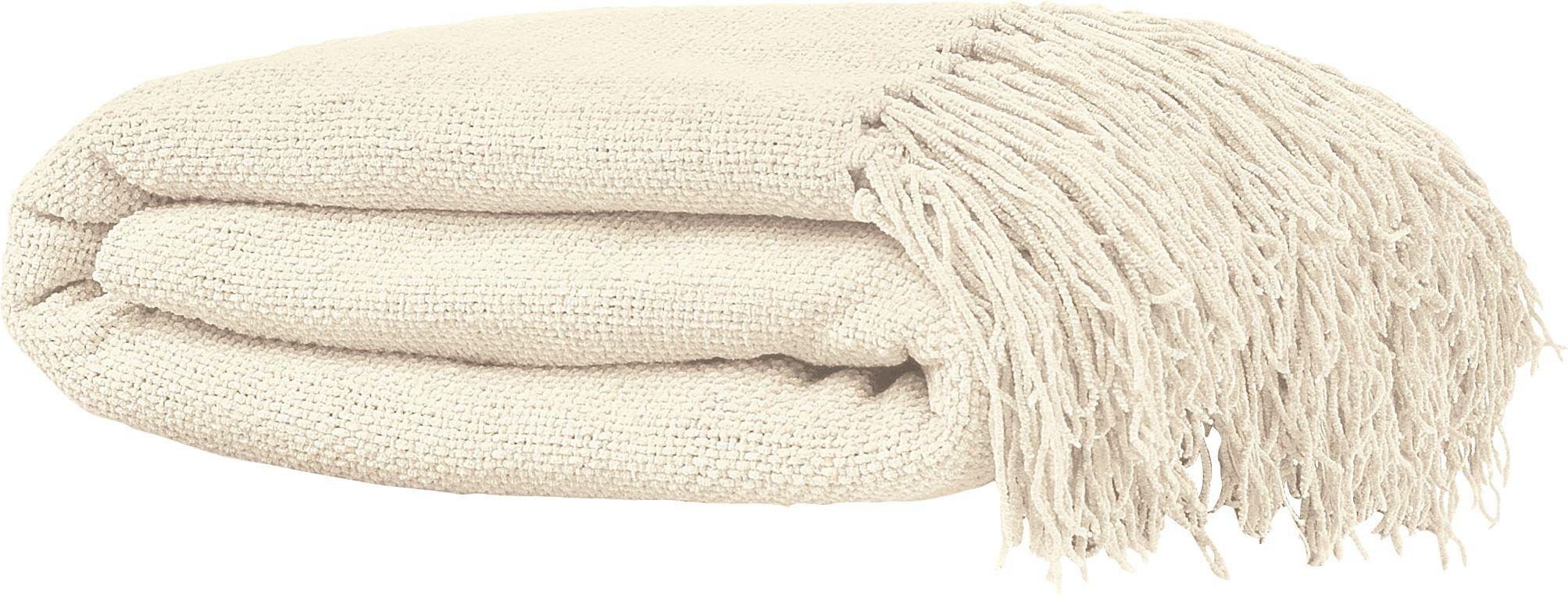 Argos Home Diamond Large Cotton Throw - Natural