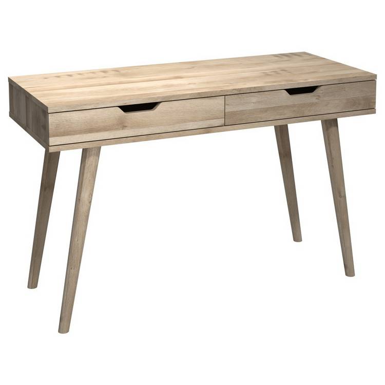 Sherwood 2 Drawer Desk - Oak 0
