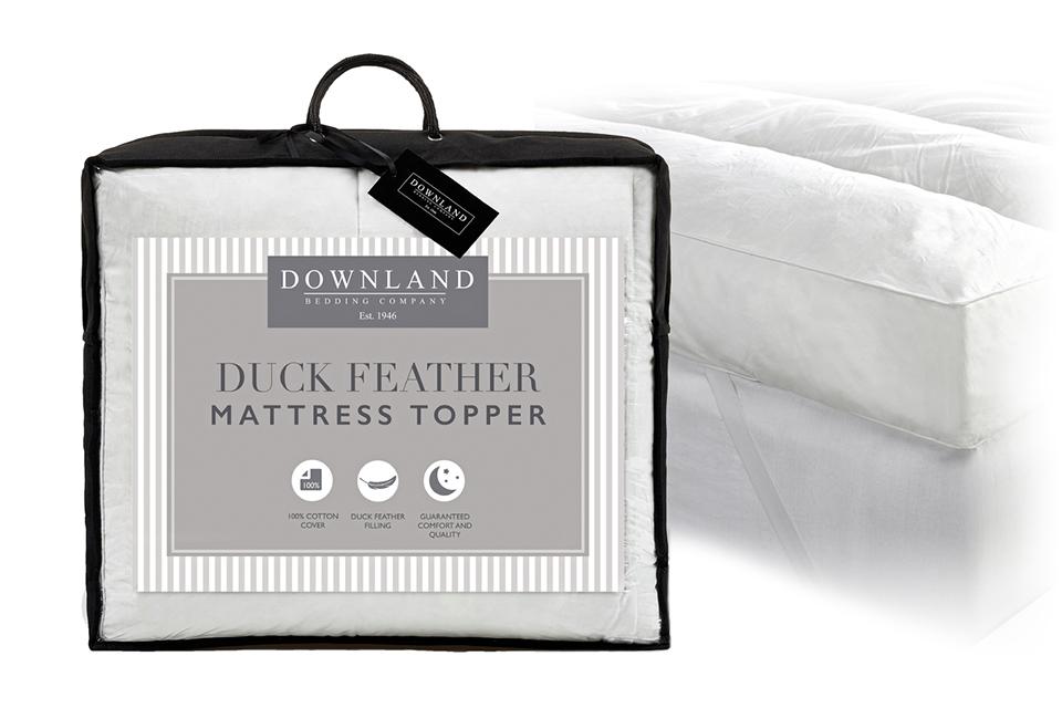 downland duck feather lumbar support mattress topper king
