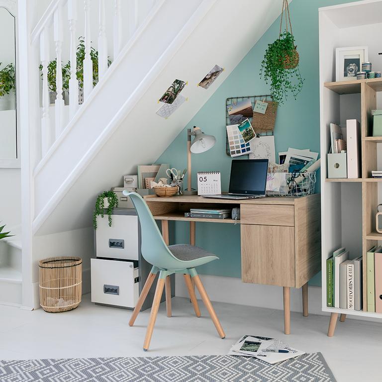 Create a home office in a small space.