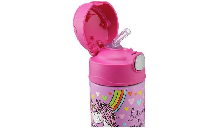 Peppa Pig, Steel, Push Button, Pink - Water Bottles Online