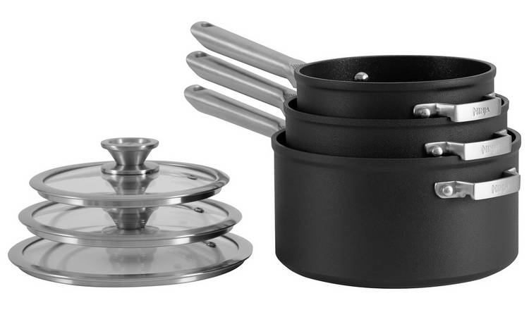  Ninja ZEROSTICK Premium Cookware 3-Piece Saucepan Set
