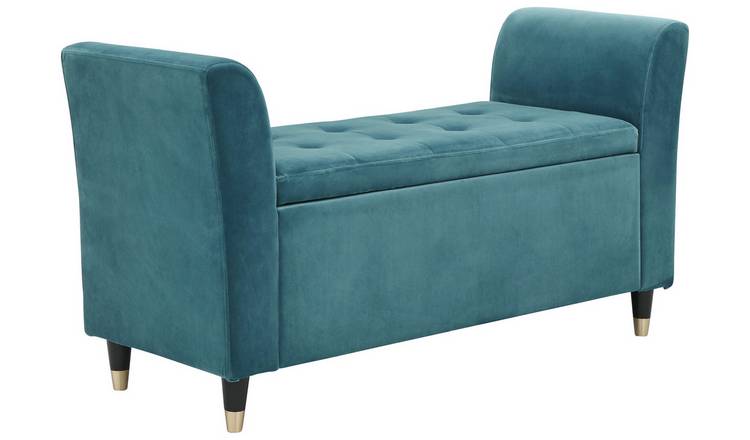 Buy GFW Genoa Window Fabric Seat Teal Ottomans and storage benches Argos