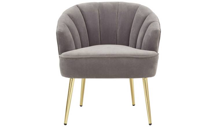 Argos grey on sale velvet chair