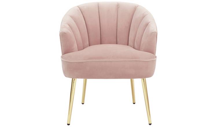 Buy GFW Pettine Fabric Accent Chair Blush Pink Argos