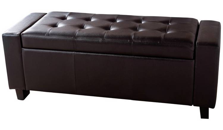 Brown on sale storage bench