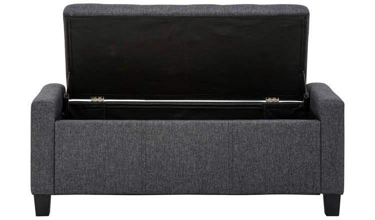 Charcoal gray ottoman on sale with storage