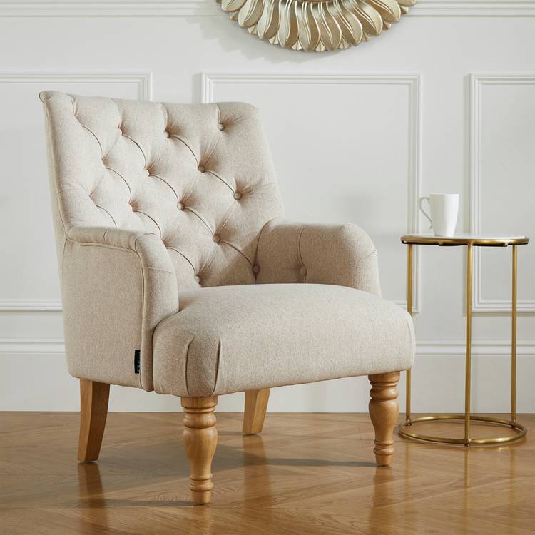 Birlea Padstow Fabric Accent Chair - Wheat 0
