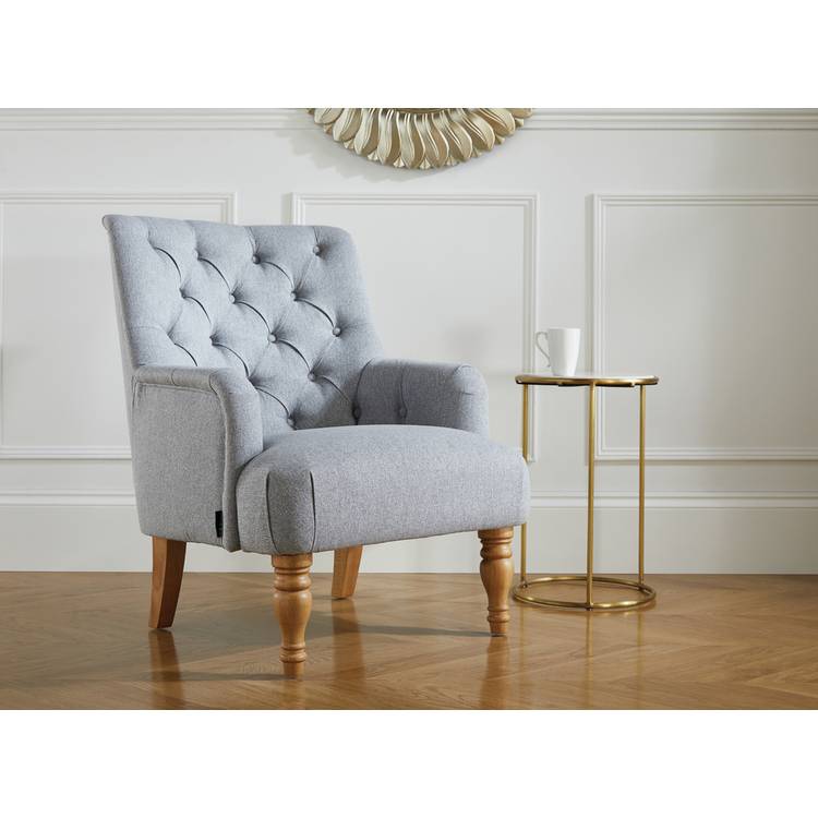Birlea Padstow Fabric Accent Chair - Grey 0