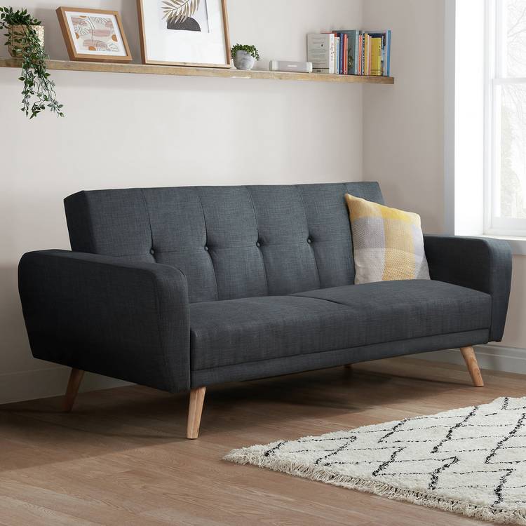 Birlea Farrow Fabric 2 Seater Sofa Bed - Grey 0