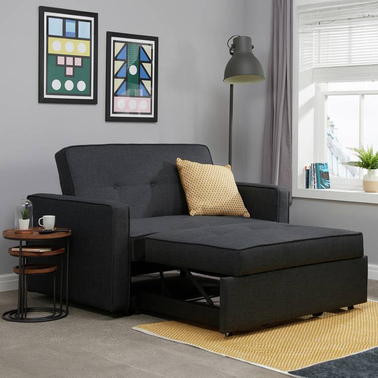 Birlea Otto Fabric 2 Seater Sofa Bed - Grey 0