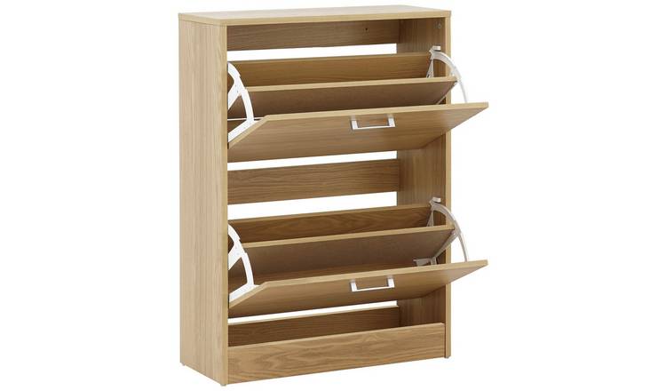 Argos wooden shoe online rack