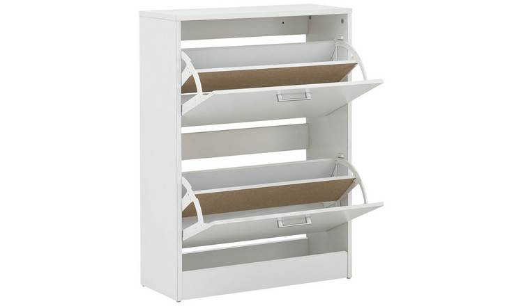 GFW Stirling Shoe Storage Cabinet- White