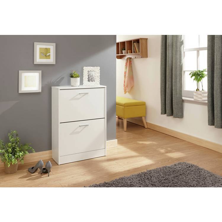 GFW Stirling Shoe Storage Cabinet- White 0