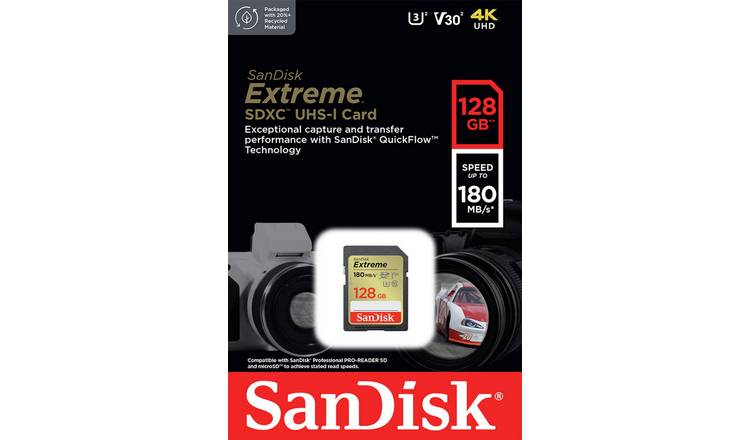 Sandisk extreme sd hot sale card 128gb