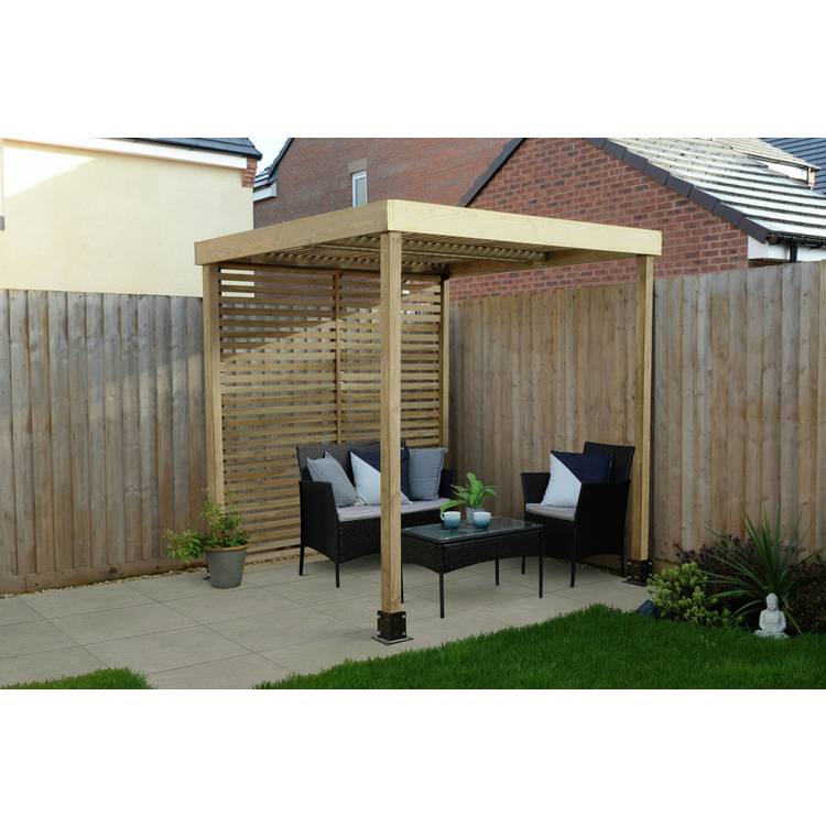 Forest Garden Modular Pergola with Side Panel 0