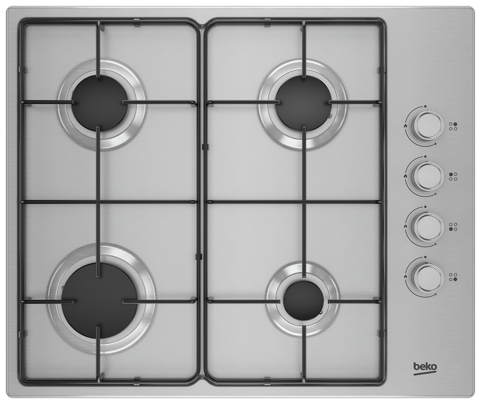 Beko HIBG64120SX 60cm Gas Hob - Stainless Steel