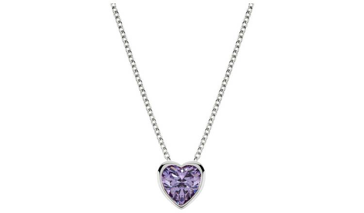 Buy Radley Sterling Silver Cubic Zirconia Heart Necklace | Womens ...