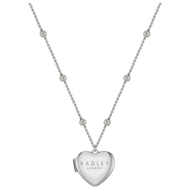Radley Silver Plated Bobble Chain Heart Locket Necklace 0