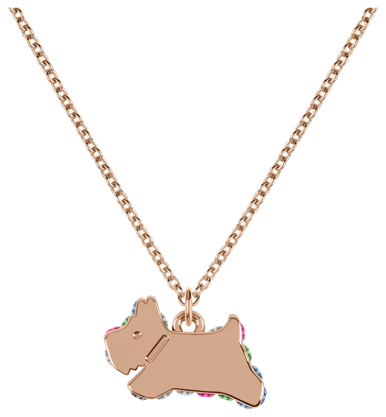 Radley 18ct Rose Gold Plated Dog Charm Necklace