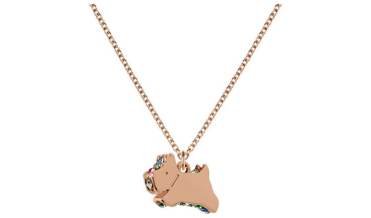 Buy Radley 18ct Rose Gold Plated Dog Charm Necklace | Womens