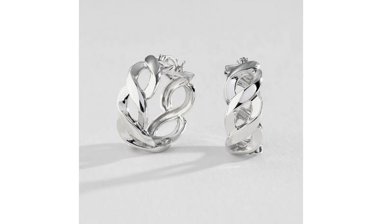 Silver sleeper hot sale earrings argos