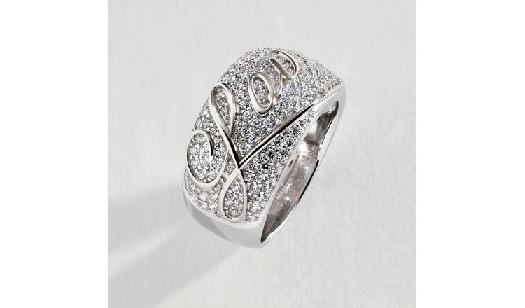 Ring on sale ladies silver