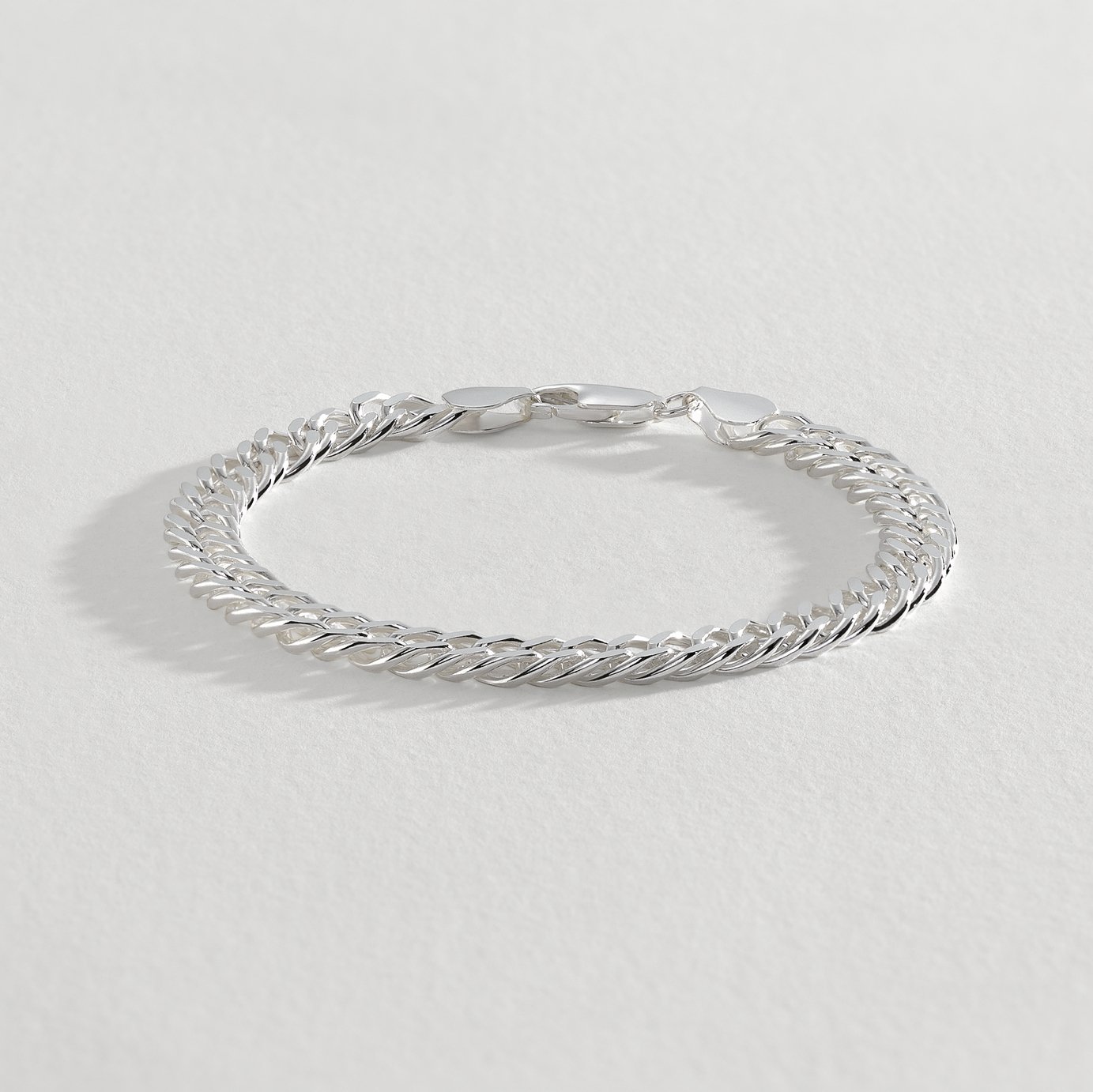 Revere Sterling Silver Double Curb Chain Bracelet