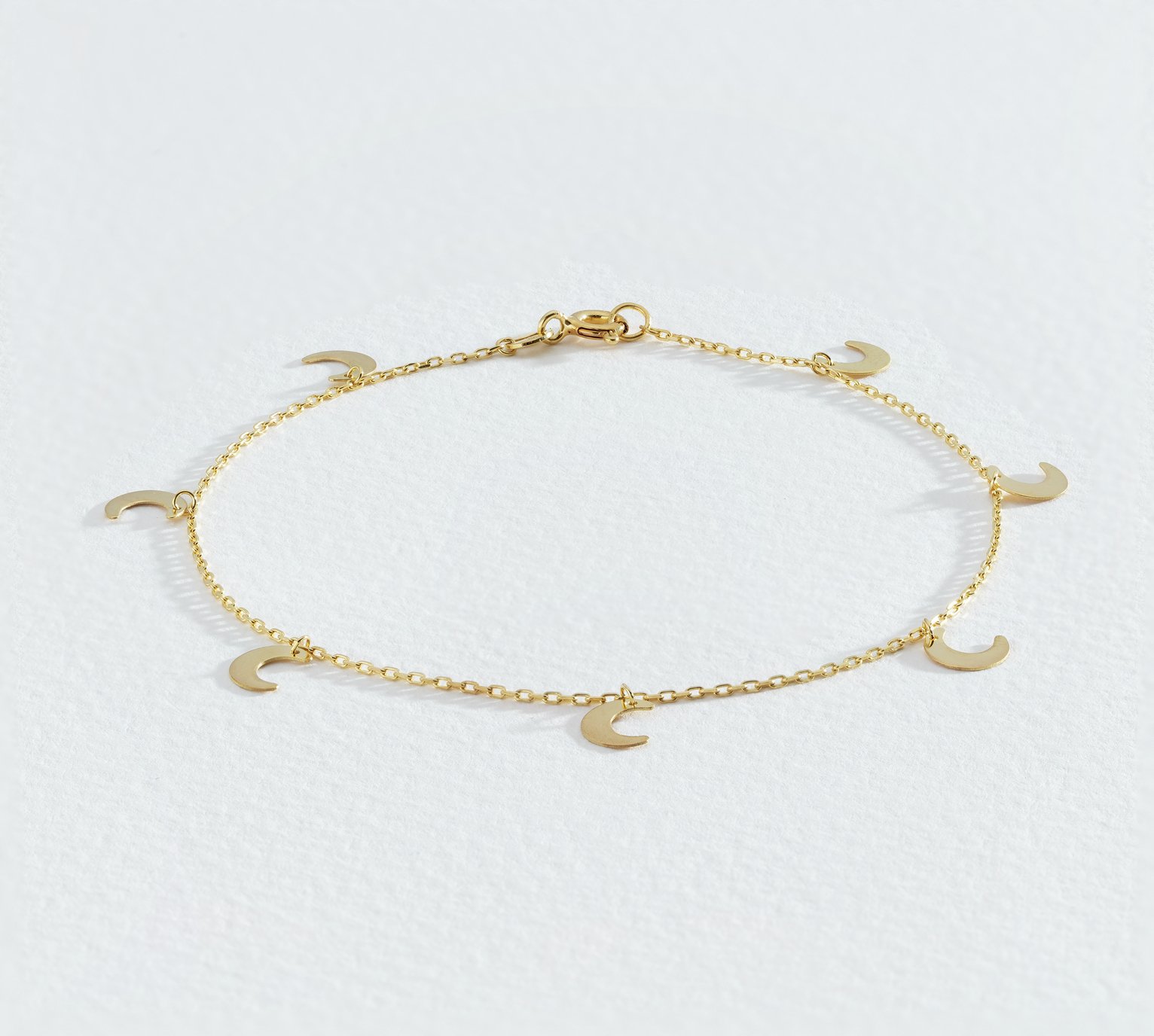 Revere Gold Plated Sterling Silver Crescent Moon Bracelet