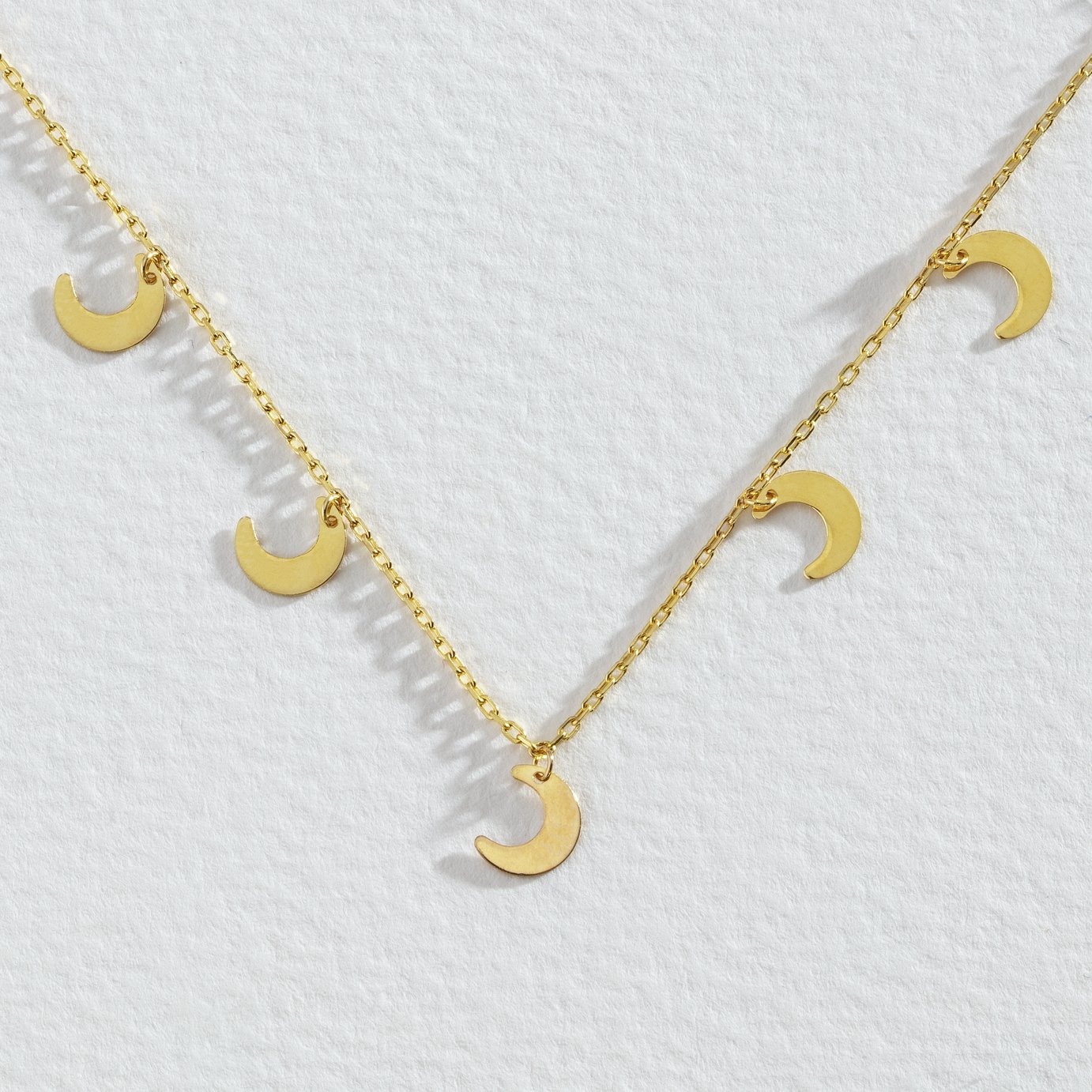 Revere Gold Plated Sterling Silver Crescent Moon Necklace
