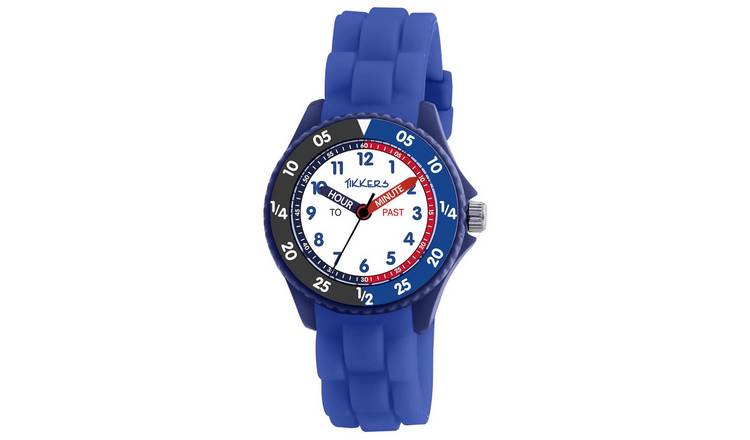 Buy Tikkers Boys Blue Time Teacher Silicone Strap Watch Kids watches Argos