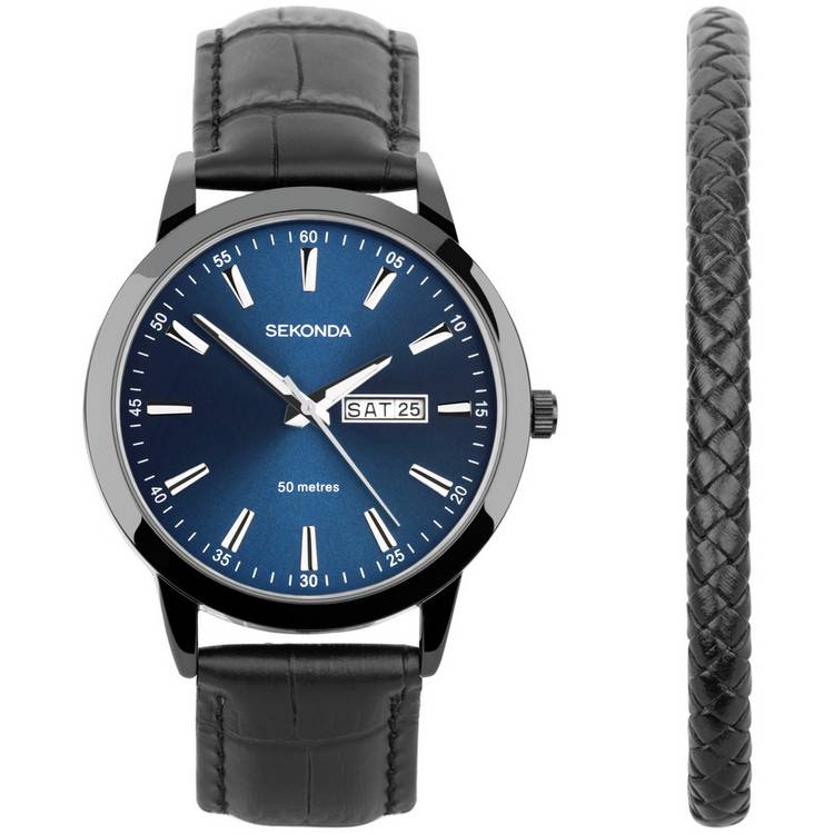 Argos Sekonda Men's Dual Time Bracelet Watch Sekonda Watches