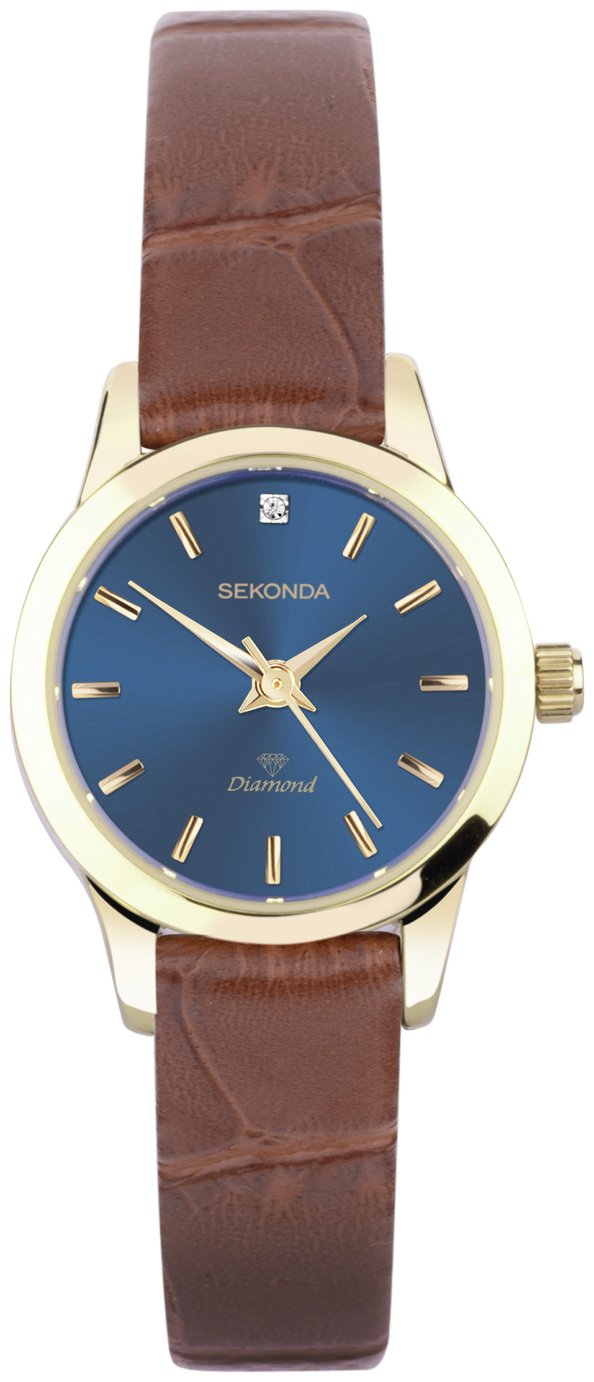 Sekonda Ladies Brown Coco Lather Strap Watch