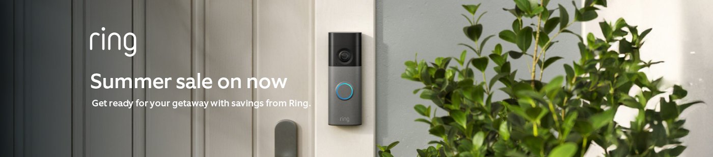 Ring. Summer sale on now. Get ready for your getaway with savings from Ring.