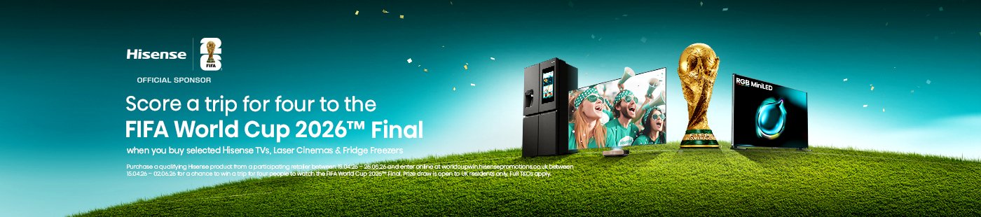 Hisense. Score a trip for four to the FIFA World Coup 2026™ Final.
