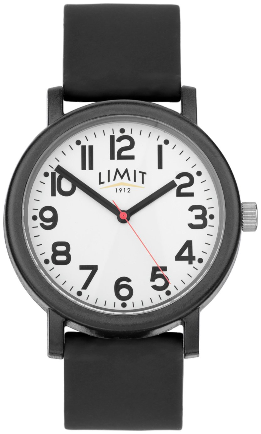 Limit Easy Read Black Silicone Strap Watch