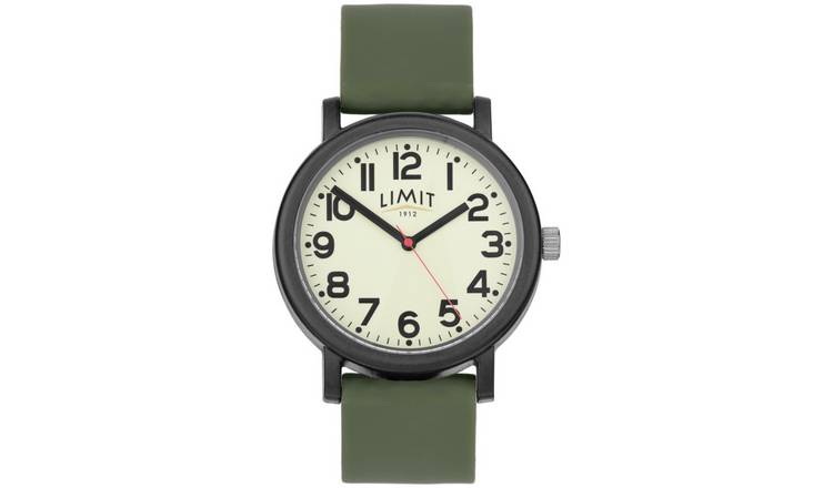 Limit Easy Read Green Silicone Strap Watch