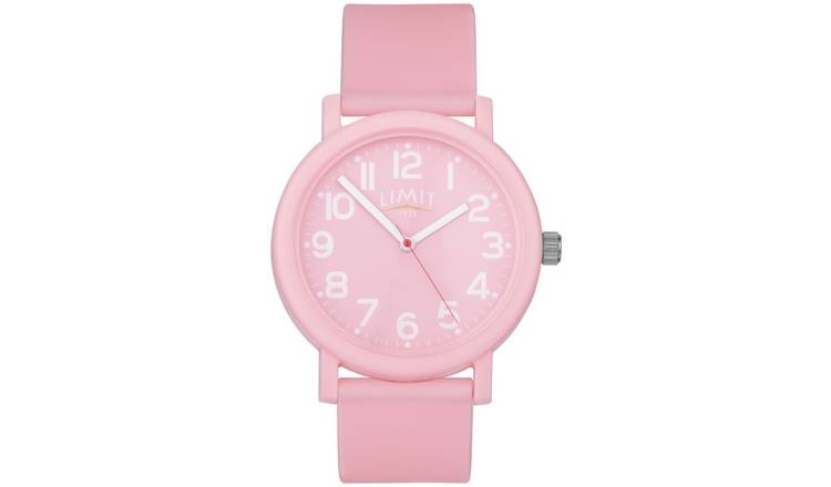 Buy Limit Easy Read Dusky Pink Silicone Strap Watch | Womens watches ...