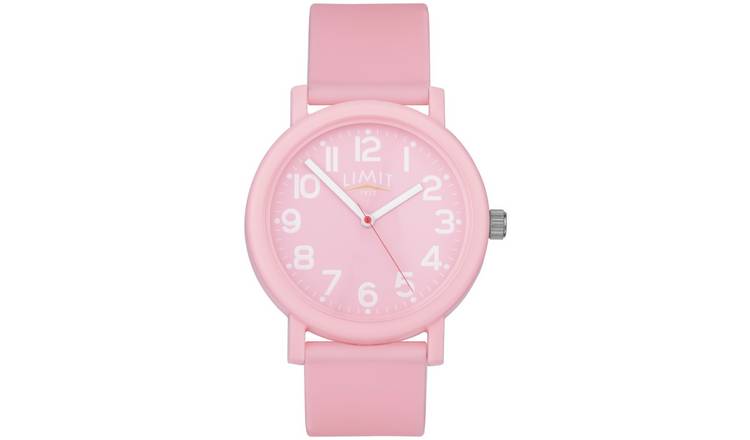 Buy Limit Easy Read Dusky Pink Silicone Strap Watch Womens watches Argos