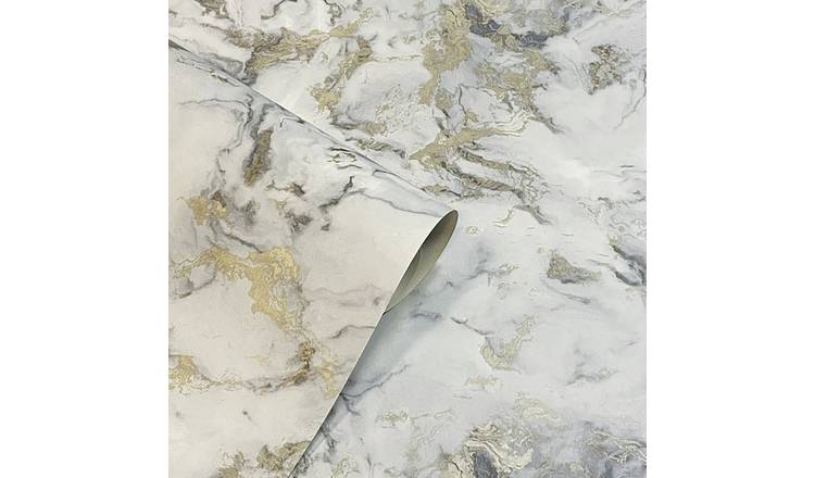 Arthouse Bahia Marble Mono Gold Wallpaper