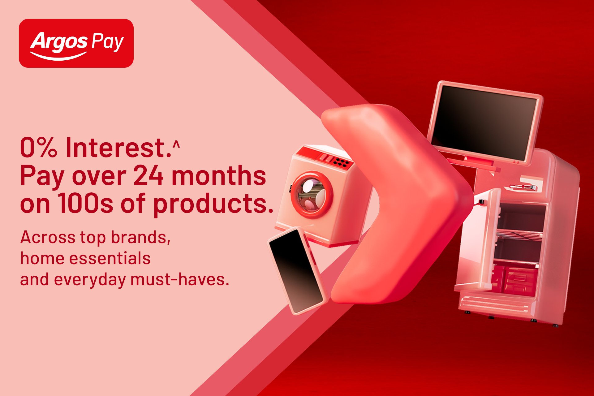With Argos Pay, it's possible. ^Argos Pay Representative Example: Representative 34.9% APR (variable), 34.95% PA purchase rate (variable), £1200 assumed credit limit. Offer subject to status.*
