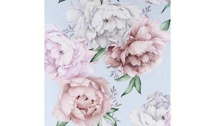 Arthouse Mixed Peonies Mint Wallpaper