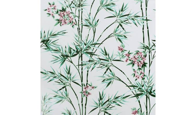 Arthouse Bamboo and Blossom White Wallpaper