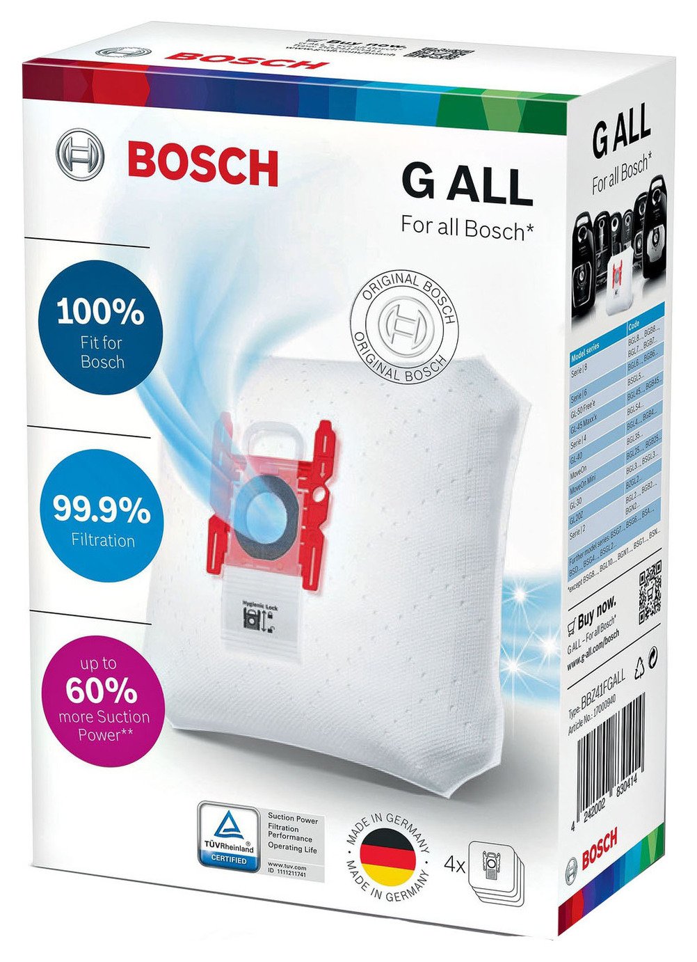 Bosch G ALL Dust Bags - Pack of 4