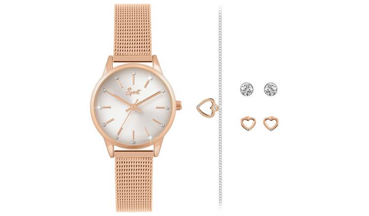 Buy Spirit Ladies Luxury Mesh Strap Watch And Jewellery Set Argos