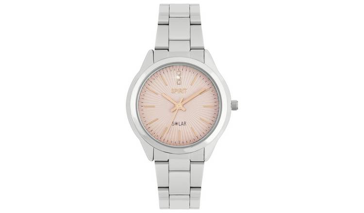 Buy Spirit Ladies Solar Silver Colour Bracelet Watch Argos