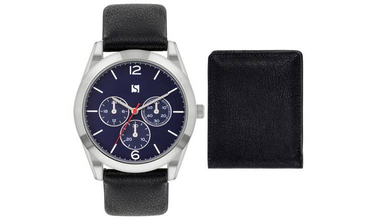 Buy Spirit Men s Black Strap Watch And Wallet Set Argos