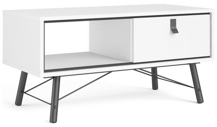 FTG Ry 1 Drawer Coffee Table - White